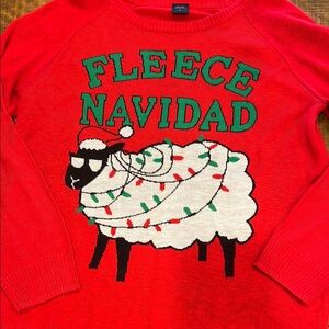 H&M Red Fleece Navidad Sweater
